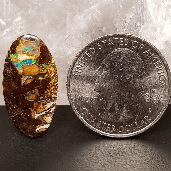 Australian Koroit Opal * 24.00 x 12.68 x 4.74mm * double sided boulder opal - Picture 4 of 13